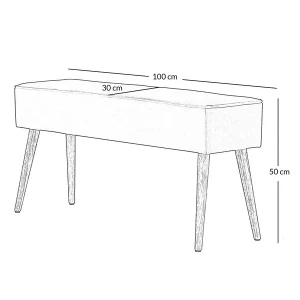 Zago Banc Scandinave Velours Moutarde – Popy 12