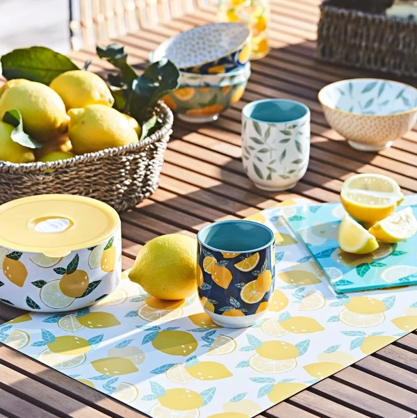 SEMA DESIGN Set Table Retro Summer Jaune 43.5×28.5cm Polypropylene 4