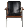 Zago Fauteuil Imitation Cuir Noir Et Métal – Emile 5