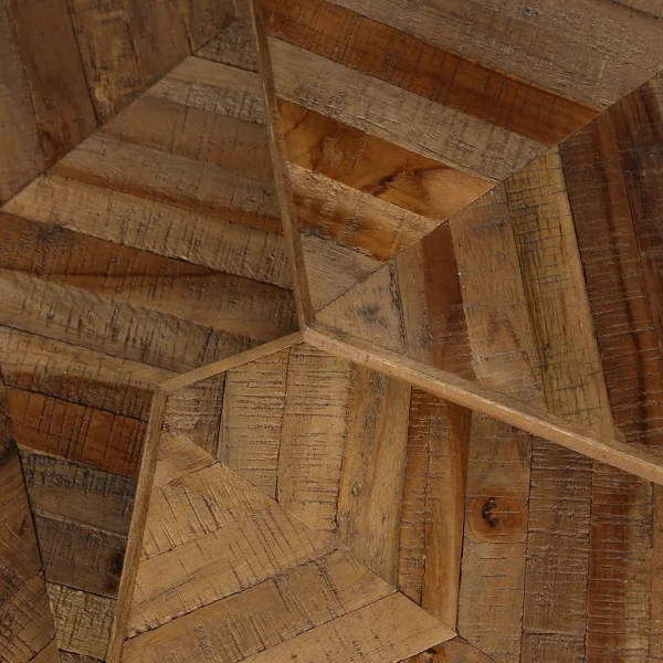 Zago Tables Basses Gigognes (x 3) En Teck Et Métal Hexagonales – WOODY 7