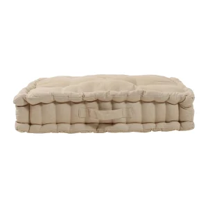 Comptoir De Famille Coussin Matelas Chambray Beige En Coton 10