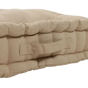 Comptoir De Famille Coussin Matelas Chambray Beige En Coton 14