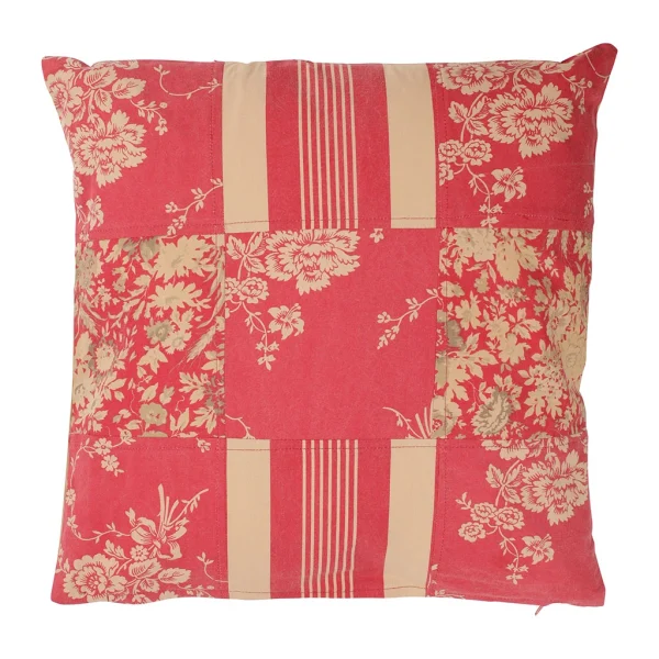 Comptoir De Famille Coussin Margot Rouge En Coton 3