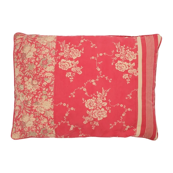 Comptoir De Famille Coussin Dosseret Margot Rouge En Coton 1