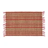Comptoir De Famille Set De Table Damier Naturel Et Rouge 8