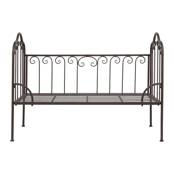 Comptoir De Famille Banquette 2 Places En Fer Brun – Charmet 1
