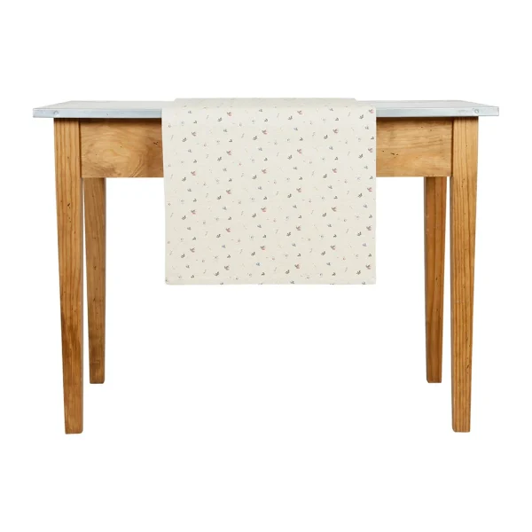 Comptoir De Famille Chemin Table P’tite Fleur Naturel 160x50cm En Coton 1