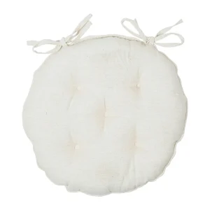 Comptoir De Famille Galette Chaise Ronde P’tite Fleur Naturel D40cm En Coton 10