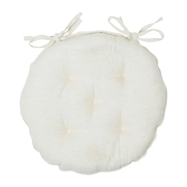 Comptoir De Famille Galette Chaise Ronde P’tite Fleur Naturel D40cm En Coton 4