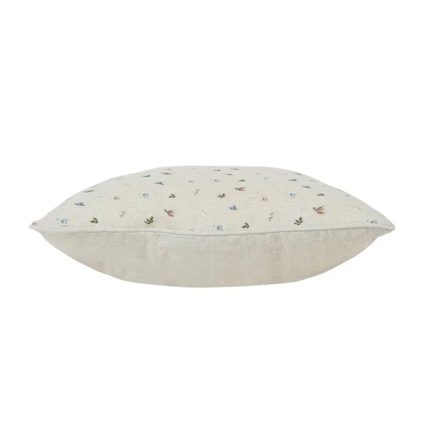 Comptoir De Famille Coussin Carré P’tite Fleur Naturel 40x40cm En Coton 4