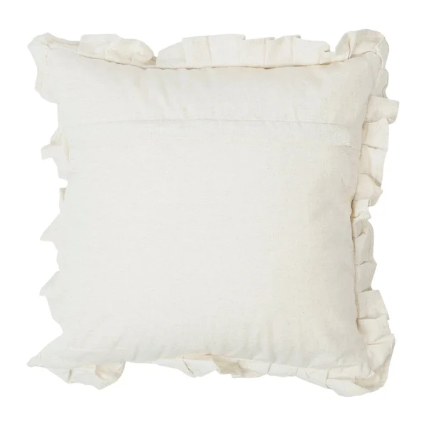 Comptoir De Famille Coussin Carré Chambray Naturel 40x40cm En Coton 3