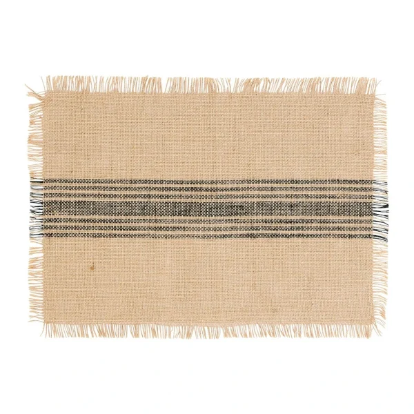 Comptoir De Famille Set Table Bordia Naturel+noir 45x38cm Jute 1