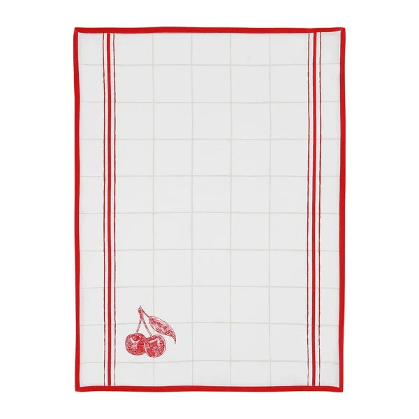 Comptoir De Famille Torchon Damier Collect Rouge 50x70cmen Coton – Louise 1