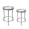 Côté Table Table Basse Gigogne (lot De 2) En Métal Bronze Et Miroir 22
