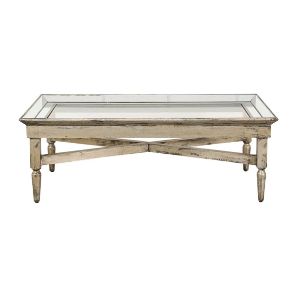 Côté Table Table Basse Baroque En Bois Et Verre – Miroir 3