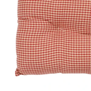 Comptoir De Famille Galette De Chaise Carrée Rouge En Coton 12