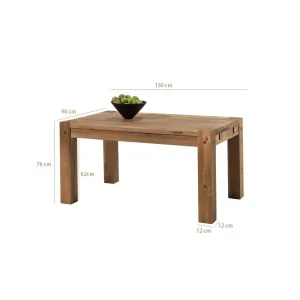 Casita Table Landry En Chêne Massif 150cm 6