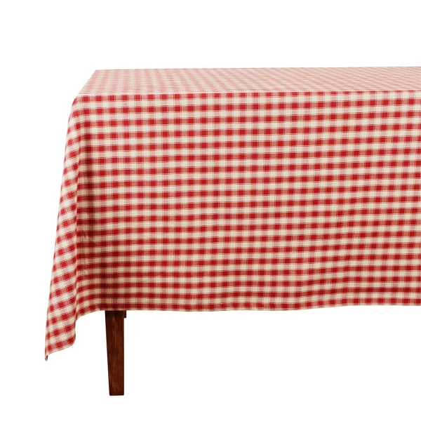 Comptoir De Famille Nappe Rectangulaire Campagne Rouge En Coton 1