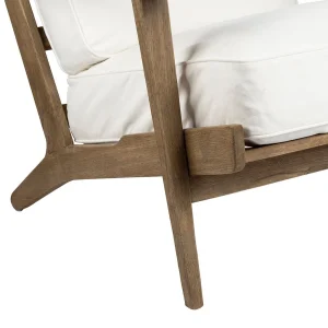 Côté Table Fauteuil En Coton Blanc Et Chêne – Laureli 15