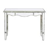 Côté Table Console Avec Tiroir En Bois Miroir Patiné 17
