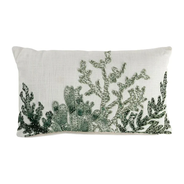Côté Table Housse De Coussin Coral Vert-de-gris 50x30cm Coton 1