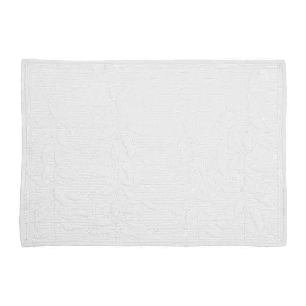 Côté Table Set Table Boutis Blanc 48x34cm Coton 1