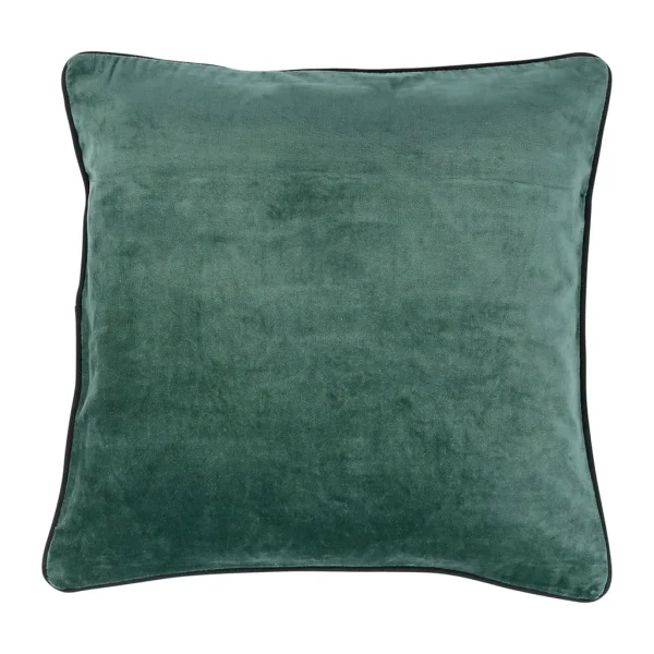 Côté Table Housse De Coussin En Velours De Coton Vert 45x45cm – Velvetin 1
