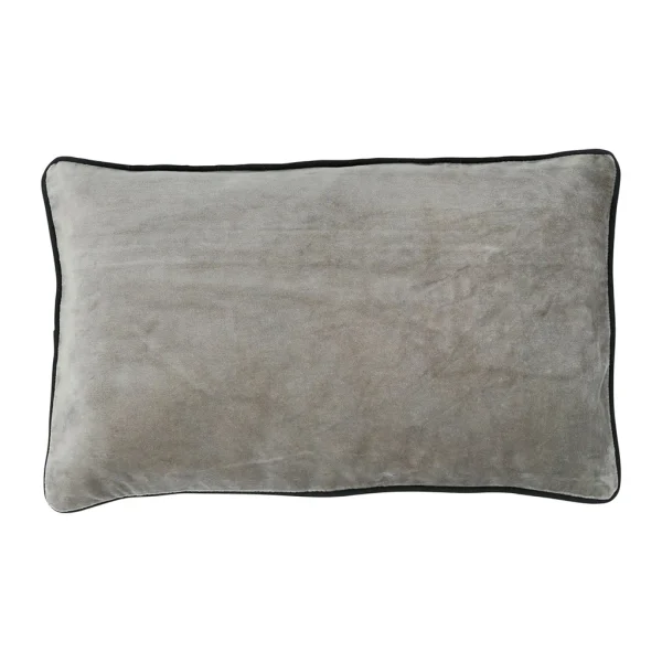 Côté Table Housse De Coussin En Velours De Coton Taupe 50x30cm – Velvetin 1