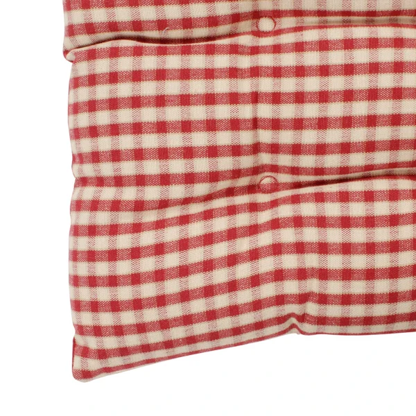 Comptoir De Famille Galette De Chaise Carrée Mami Rouge En Coton 4