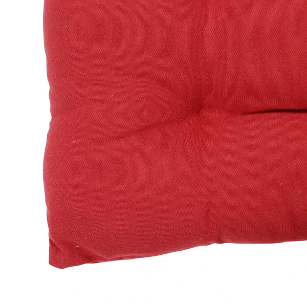 Comptoir De Famille Galette De Chaise Carrée Mami Rouge En Coton 5