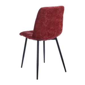 Ixia Chaise Salle à Manger En Tissu Bordeau – Mony 14