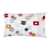 Jardin D’Ulysse Housse De Coussin Brodé Poule Vintage Blanc 50x30cm En Coton 11