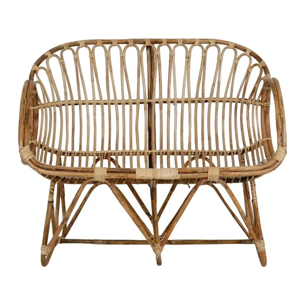 Jardin D’Ulysse Banquette 2 Places En Rotin Naturel 1