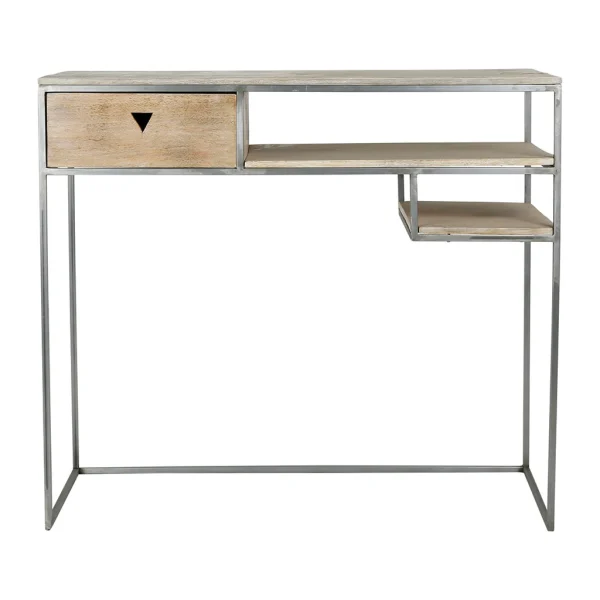Jardin D’Ulysse Bureau Avec Tiroir En Manguier Et Fer – Tangram 1