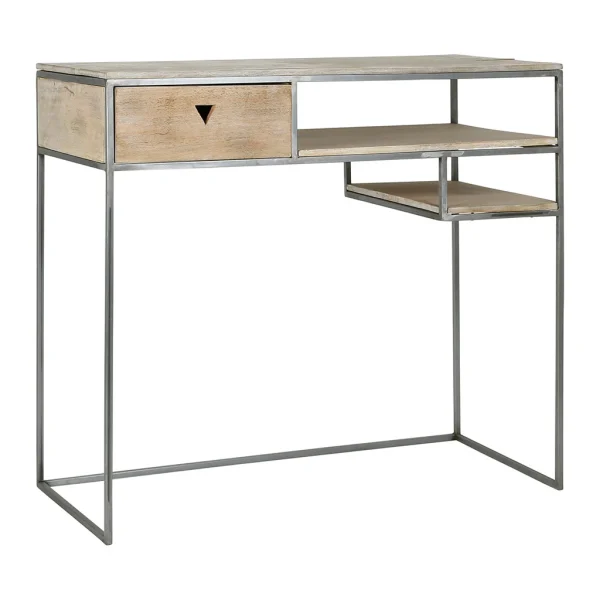 Jardin D’Ulysse Bureau Avec Tiroir En Manguier Et Fer – Tangram 3
