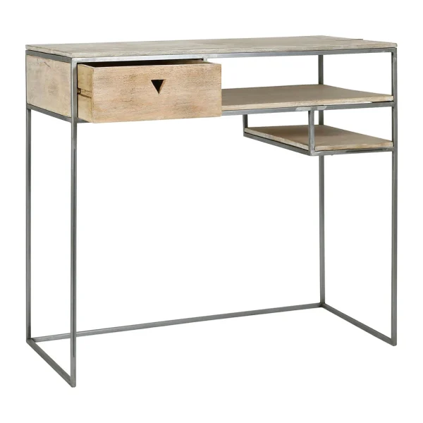 Jardin D’Ulysse Bureau Avec Tiroir En Manguier Et Fer – Tangram 4