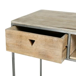 Jardin D’Ulysse Bureau Avec Tiroir En Manguier Et Fer – Tangram 13