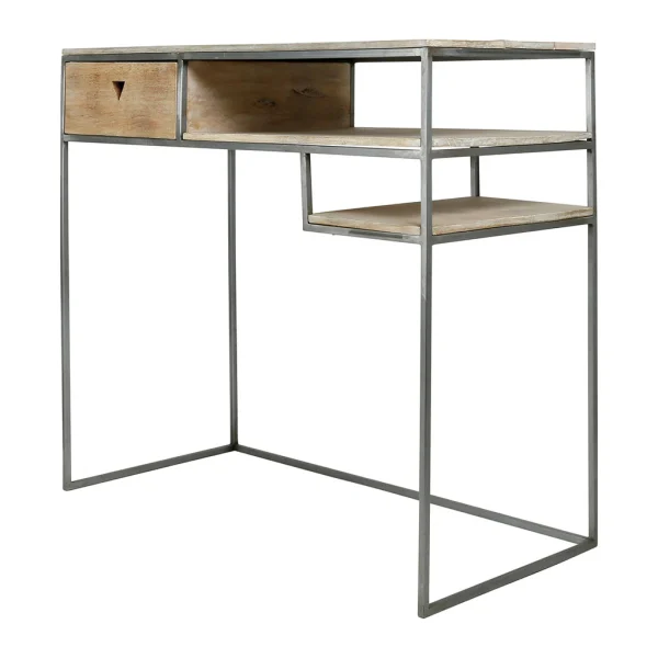Jardin D’Ulysse Bureau Avec Tiroir En Manguier Et Fer – Tangram 6