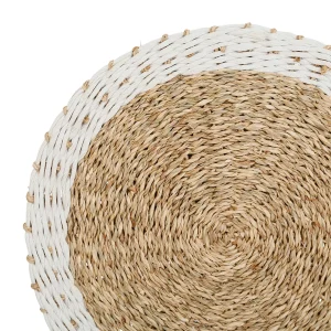 Jardin D’Ulysse Set Table Splendeur Naturel Et Blanc D35cm En Jonc De Mer 6