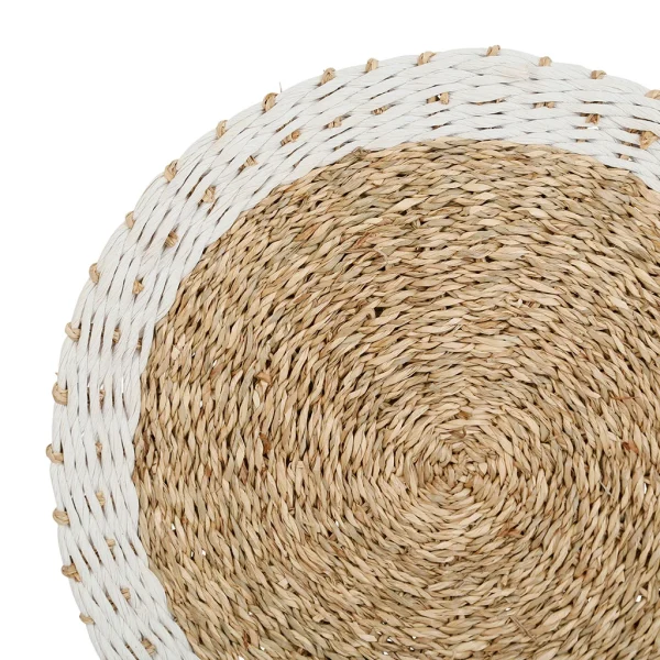 Jardin D’Ulysse Set Table Splendeur Naturel Et Blanc D35cm En Jonc De Mer 3