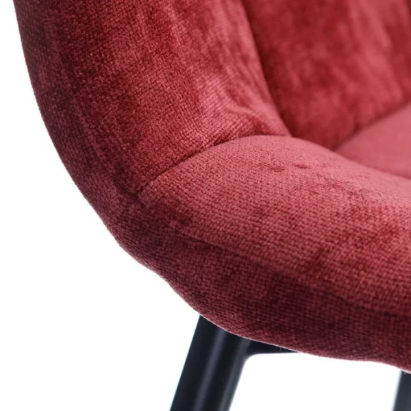Ixia Chaise Salle à Manger En Tissu Bordeau – Mony 6