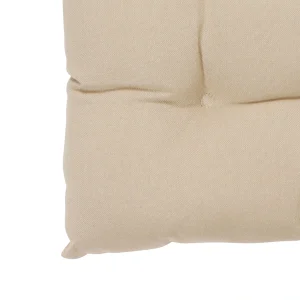 Comptoir De Famille Galette De Chaise Carrée Beige En Coton 8