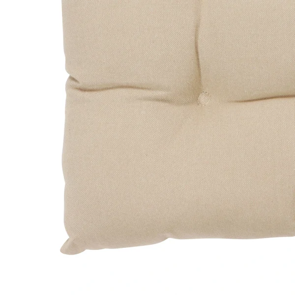 Comptoir De Famille Galette De Chaise Carrée Beige En Coton 3