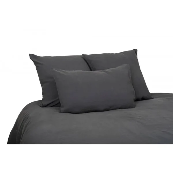 HARMONY HAOMY Housse De Couette Viti Granit 260x240cm 100% Lin Lavé 4