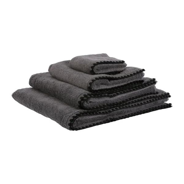 HARMONY HAOMY Serviette De Bain Issey Granit 70x130cm En Coton 4