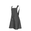 HARMONY HAOMY Tablier De Cuisine Kyoto Granit 90x130cm 100% Lin Lavé 20
