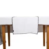 HARMONY HAOMY Chemin De Table Letia Blanc 50x145cm 100% Lin Lavé 8