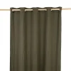 HARMONY HAOMY Rideau Propriano Kaki 140x280cm 100% Lin Lavé 5