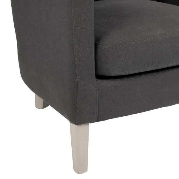 Durieux Fauteuil En Tissu Gris Anthracite – Boniface 8