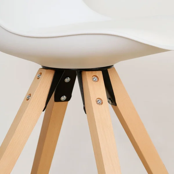 Casita Chaise Salle à Manger En Bois Naturel Et Blanc – Leonce 4